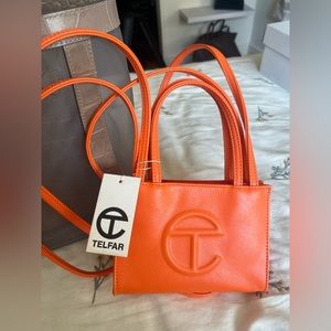 Telfar Small Orange Shopping Bag